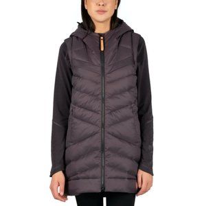 Indygena (now Indyeva) Womens Down Dolga Vest Dress with Hood (sz S)